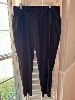 Ruby Rd. Black Cropped Slim Pull-On Pants